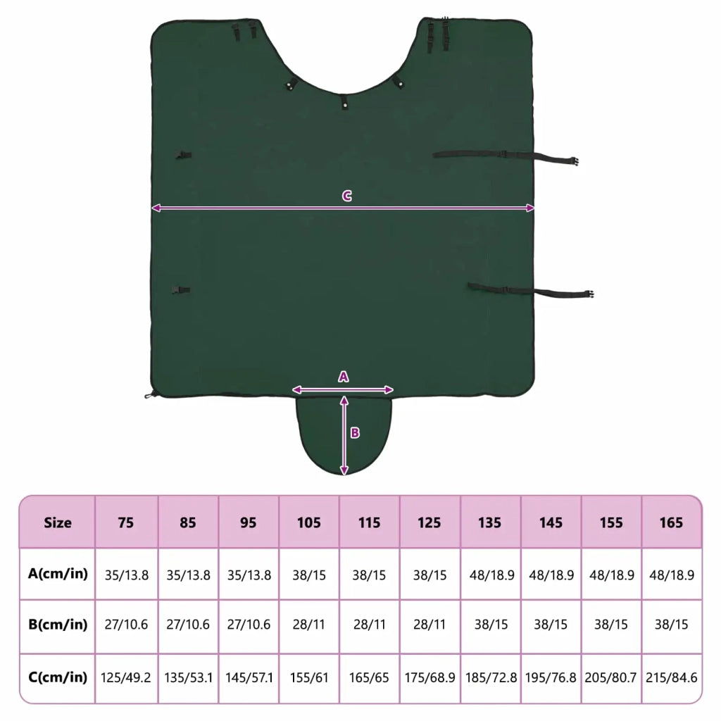 Coperta per Cavalli Verde scuro completo 125 cm Poliestere CFW2950460