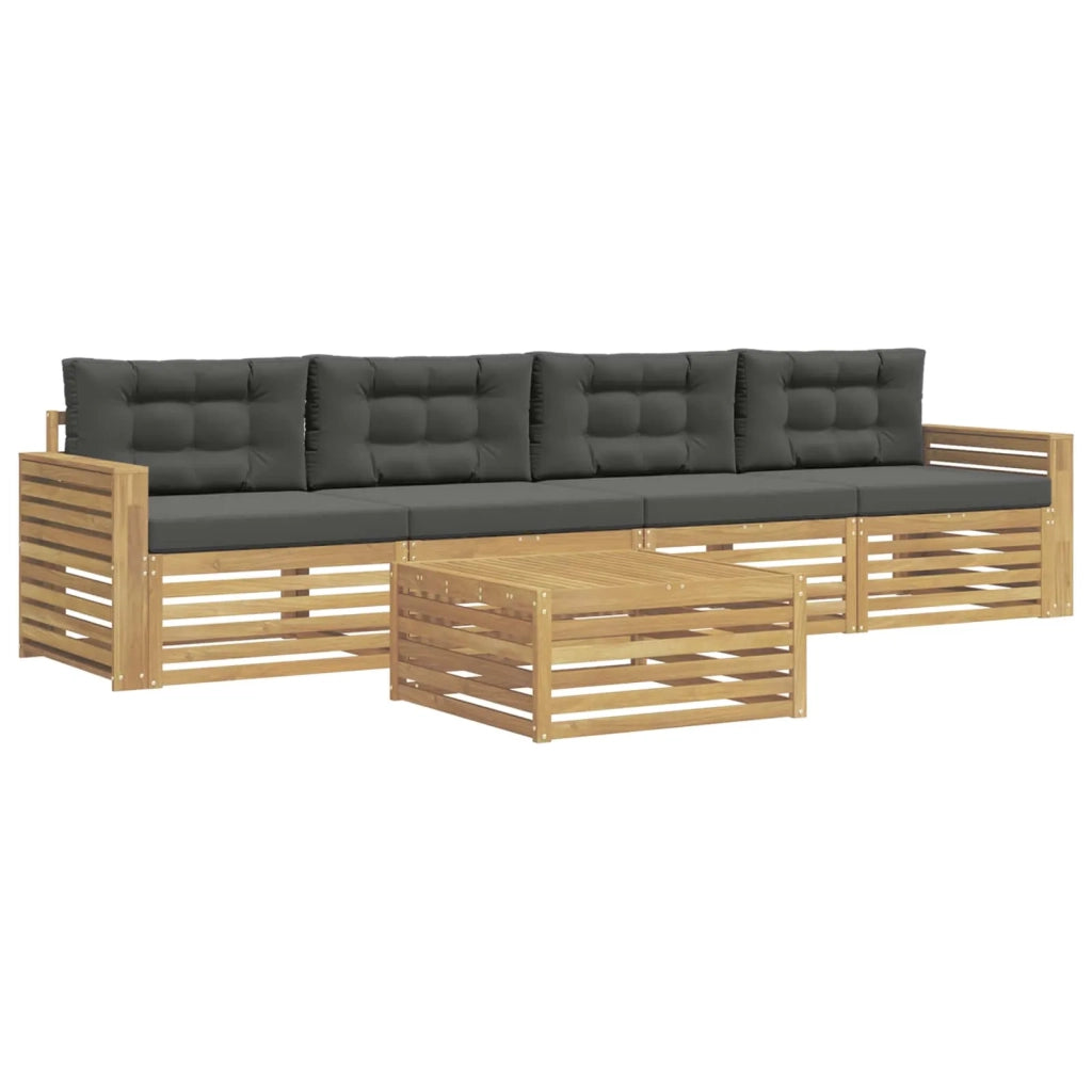 Set di divani da esterno 5 pz Bianco e Antracite 3390012