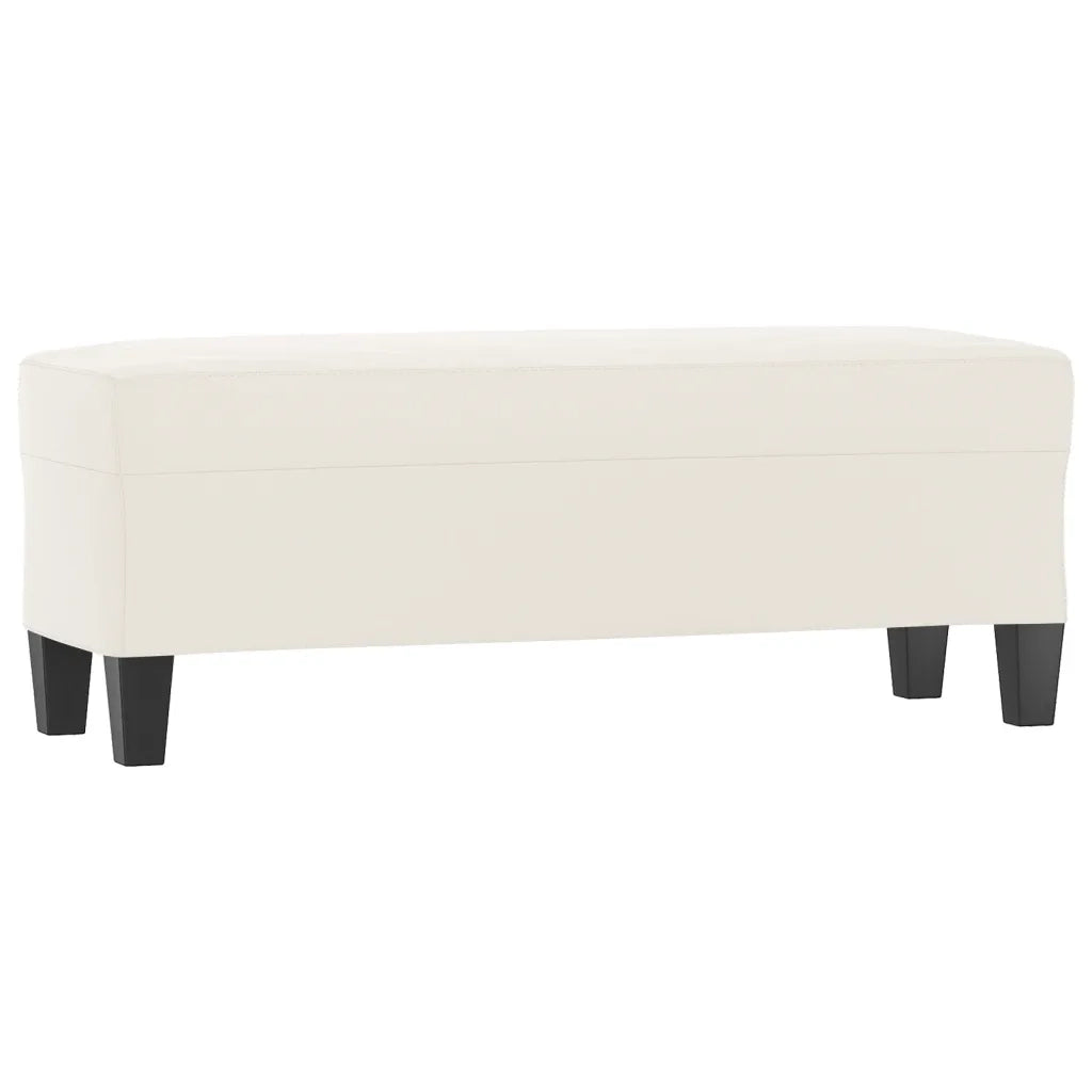 Panca-Sgabello beige 100x35x41 cm in Microfibra