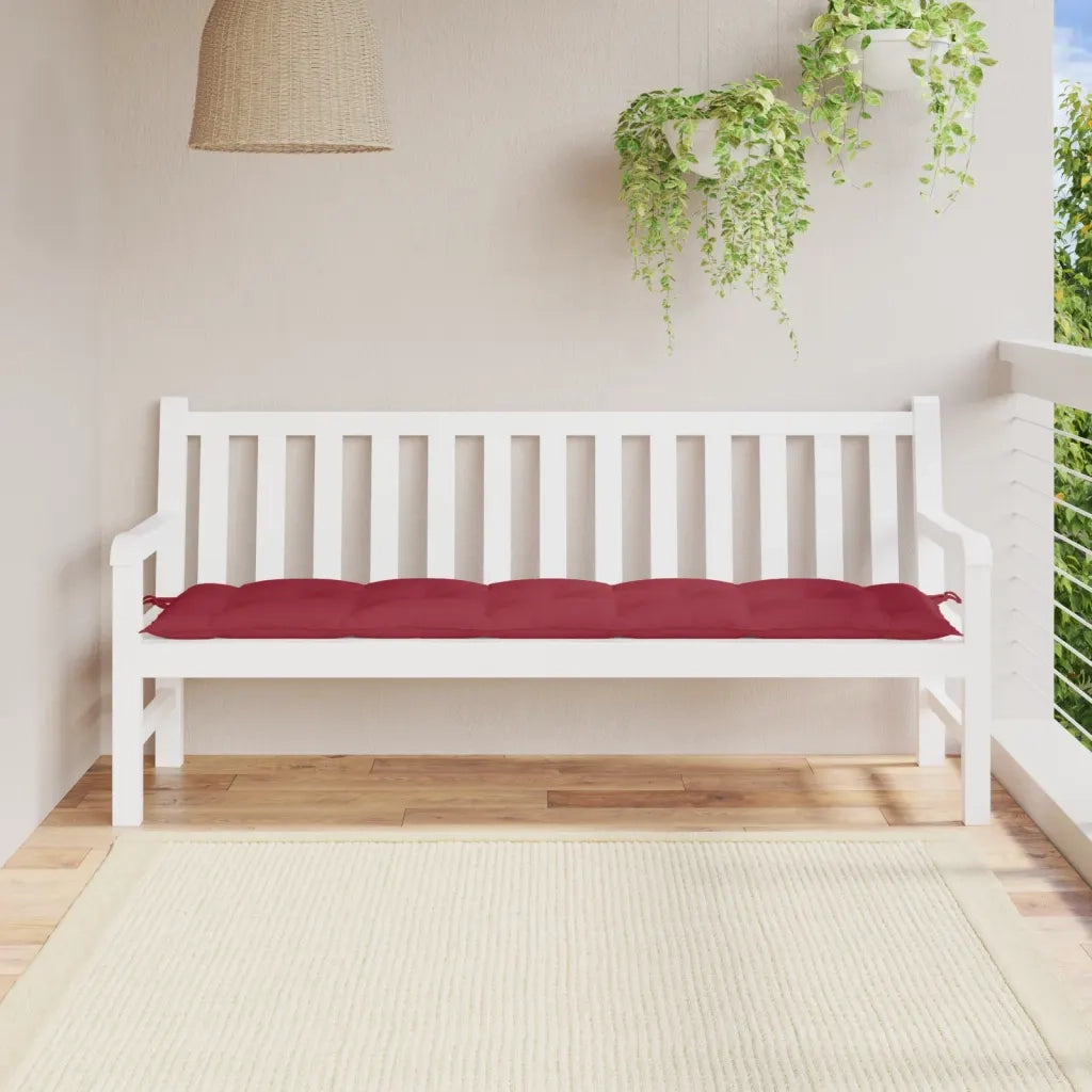 Cuscino per Panca-Cuscini per panchina Rosso Vino 180x50x7 cm in Tessuto Oxford