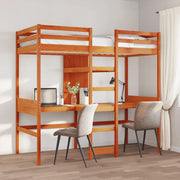 Giroletto Soppalco senza Materasso Marrone Cera 90x190cm Pino 3308549