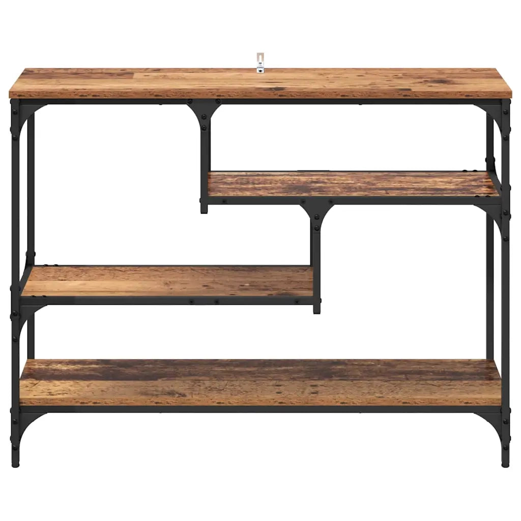 Tavolo consolle con lo scaffale Legno vecchio 100 x 30 x 75 cm