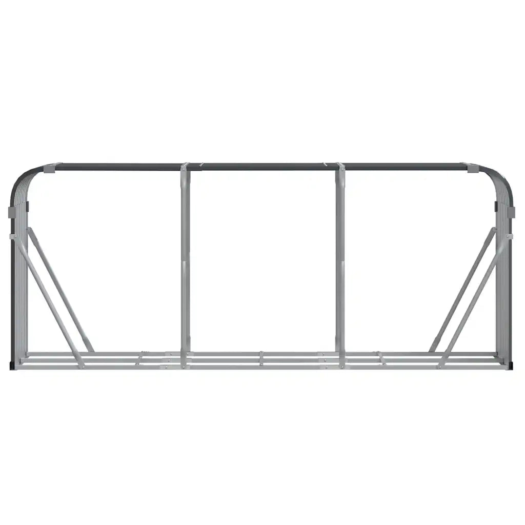 Portalegna Antracite 234x45x100 cm Acciaio Zincato 364565