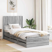Struttura del letto con stoccaggio e testata Grigio Sonoma 3414352