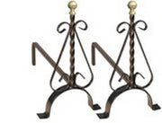 Alari Grandi Per Camino 41X15X40H Artiginaferro - Artigianferro