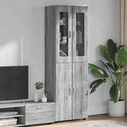 Credenza con lo scaffale FLORIN Grigio Sonoma 60 x 35 x 182 cm