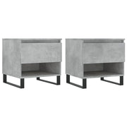 2 pz Tavolini salotto | Tavolino da caff¨¨ | Tavolino da Soggiorno Grigio Cemento 50x46x50 Legno Multistrato