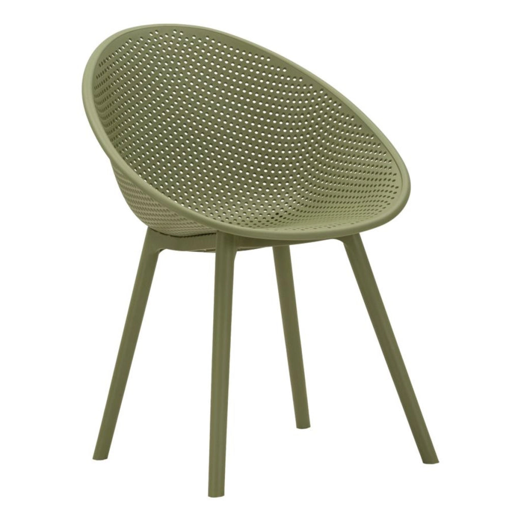 Set di 2 Sedie VKH1085, Verde, Plastica, 59x59x83 cm