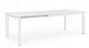 Tavolo Allungabile Konnor 160-240x100 cm Bian in Alluminio