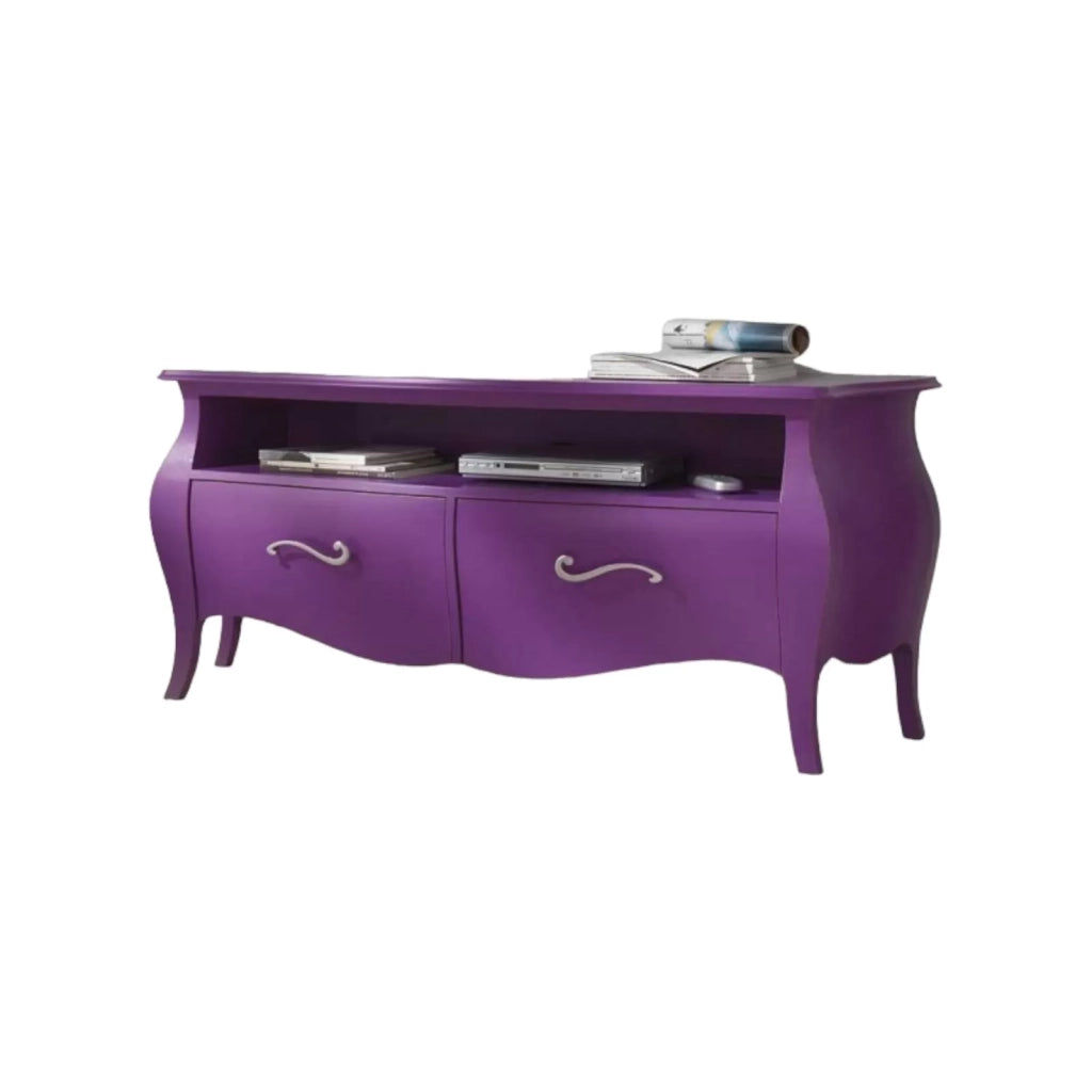 Mobile porta tv in legno laccato fucsia x soggiorno salotto 141x45x62 (3267) - Mobili 2G