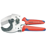 KNIPEX 90 25 40 Tagliatubi per tubi di plastica ad elevato spessore con sistema a cricchetto diametro di taglio 26-40 mm lunghezza 210 mm colore Nero