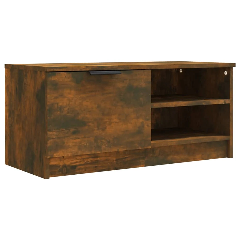 Mobile TV multimediale scaffale TV credenza mobile TV sala da pranzo soggiorno camera da letto 2 pezzi rovere affumicato 80 x 35 x 36,5 cm legno ingegnerizzato marrone 02_0028610