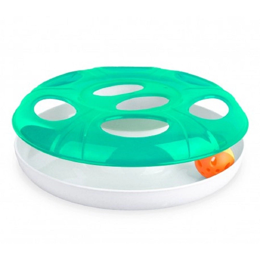 Trade Shop - Gioco Per Gatti Gatto Interattivo In Plastica Con Pallina Ufo ø 25 Cm Circa - Verde