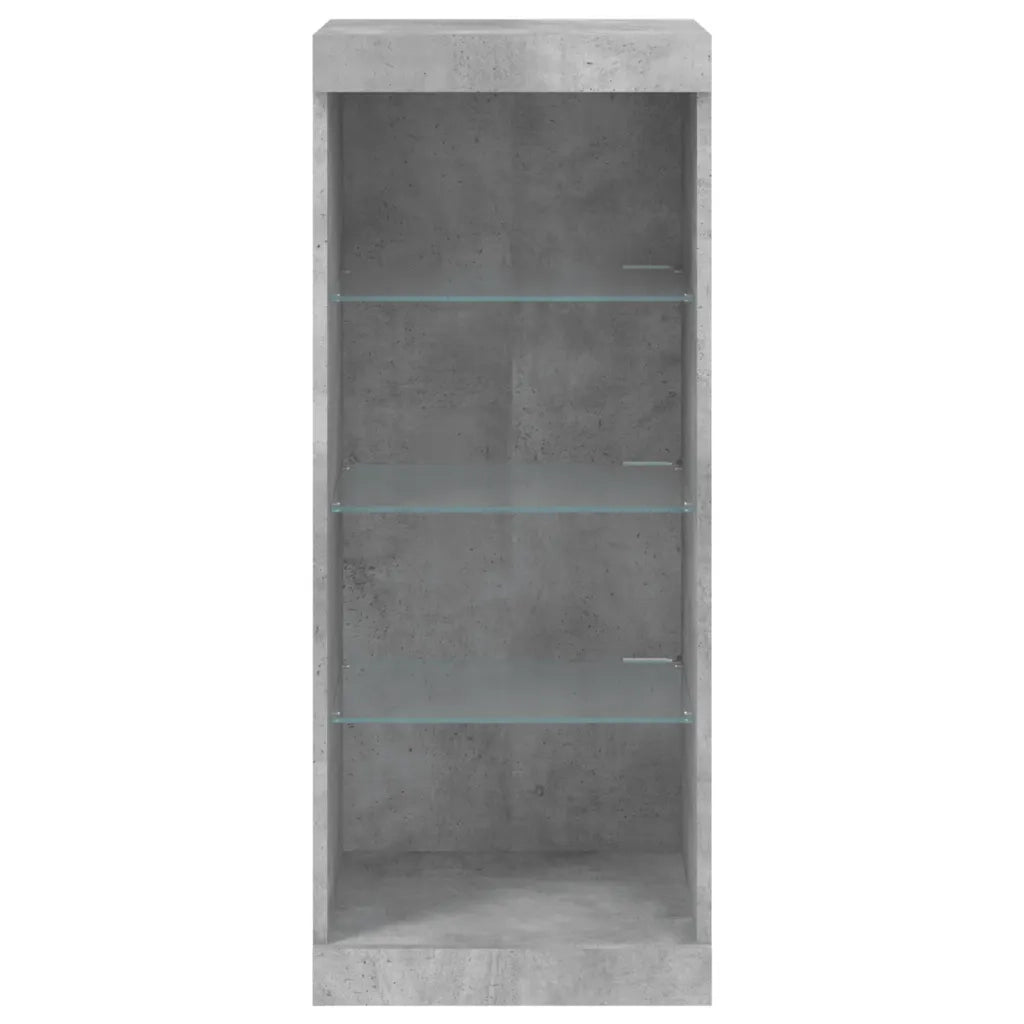 Credenza con Luci LED-Buffet-Armadio da cucina Grigio Cemento 41x37x100 cm 808925