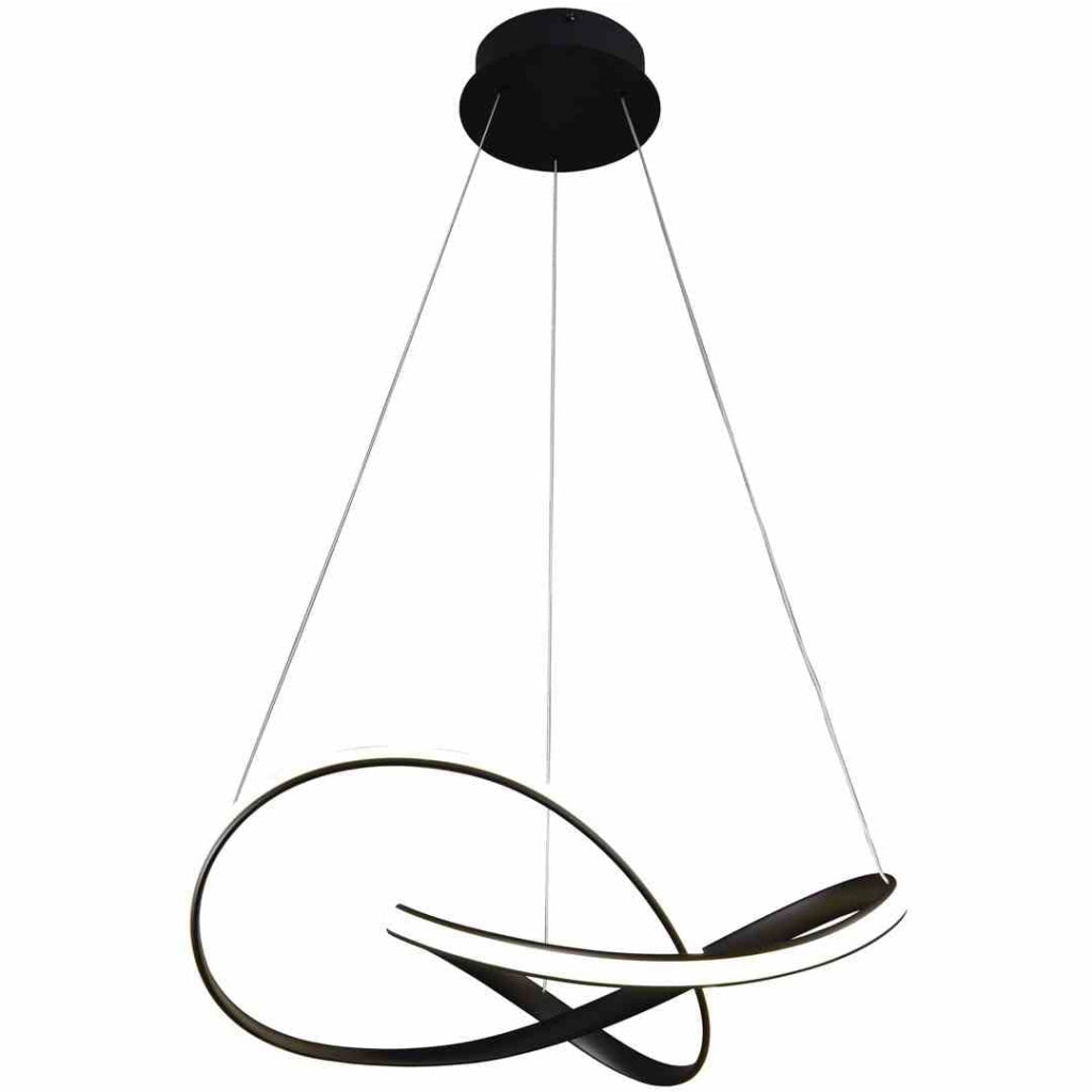 Lampadario sospeso LED Milagro Cappio Ø60 nero 36W 4000K