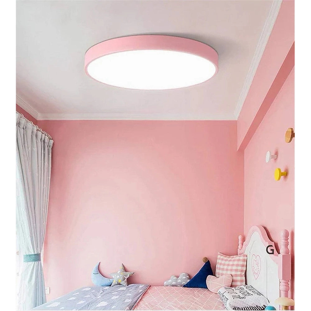 Trade Shop - Plafoniera Led 70 W Rotonda Lampada Soffitto Rosa Lampadario Luce Naturale 02621 -