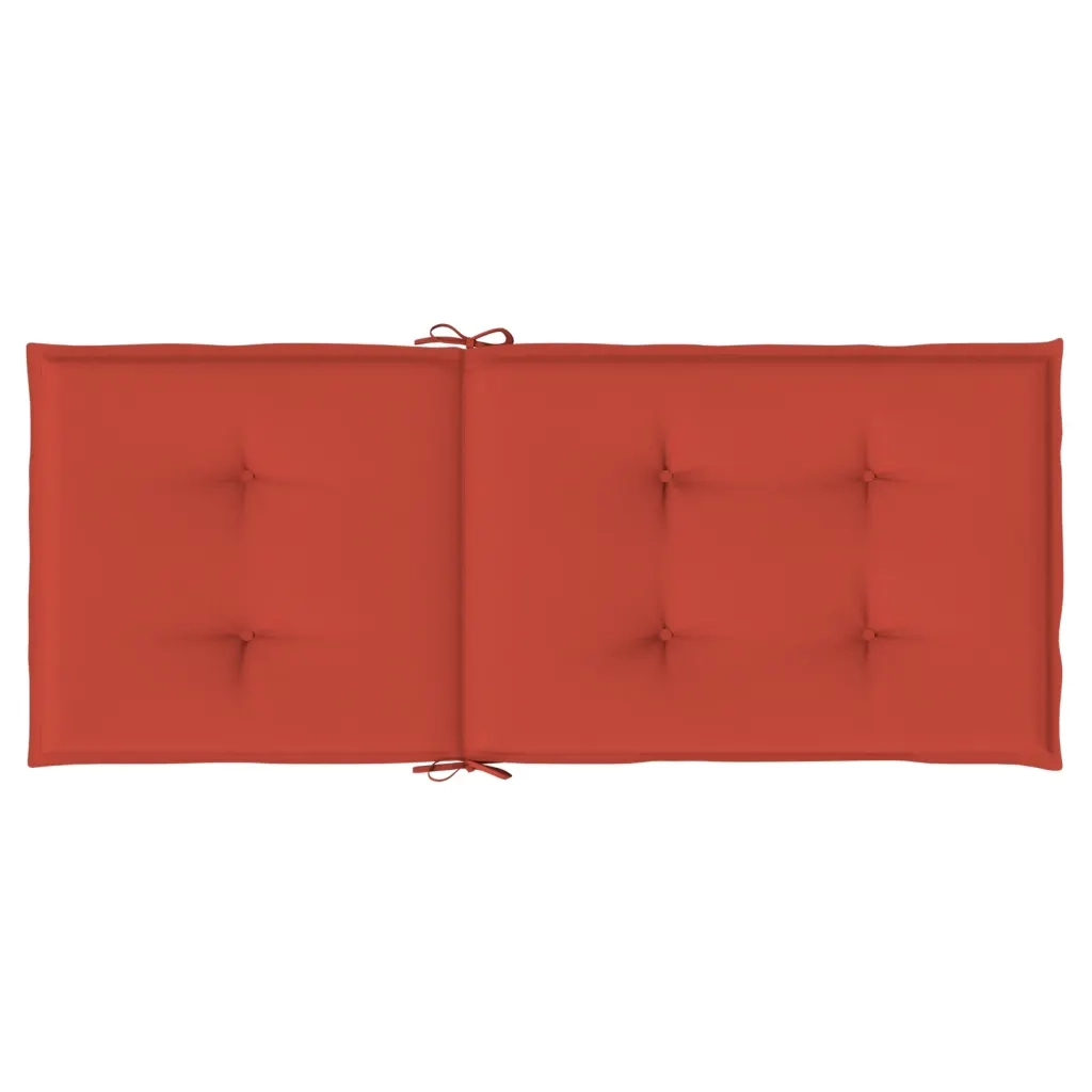 Cuscini Sedia Schiena Alta 2 Rosso Mélange 120x50x4 Tessuto 4002430