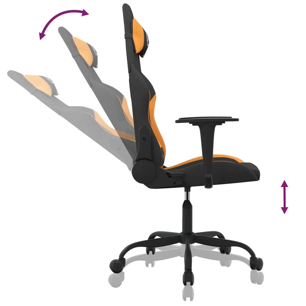 Sedia da Gaming Nero e Arancione in Tessuto cod mxl 60667