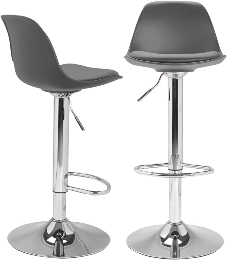 Set di 2 sgabelli da bar design grigio KARL