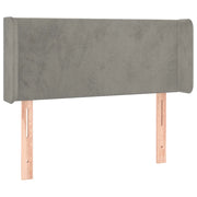 Testiera | Testata ad Orecchio Grigio Chiaro 93x16x78/88 cm in Velluto