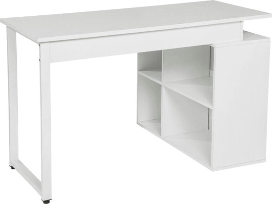 Bureau con Cassetto per Ufficio - Camera da Letto, Studio, Salotto - Lavoro, Scuola - Legno - 50x118x75 - Bianco
