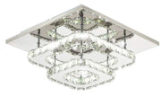 Lampada Da Soffitto Cristallo Plafoniere Led 24w Quadrato App410-c