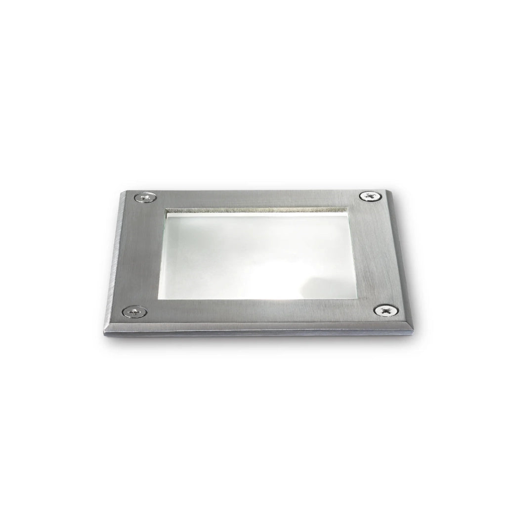 Park_Fi_D105_Square Finitura Acciaio IP67 Dimmerabile Metallo/Vetro Ideal Lux