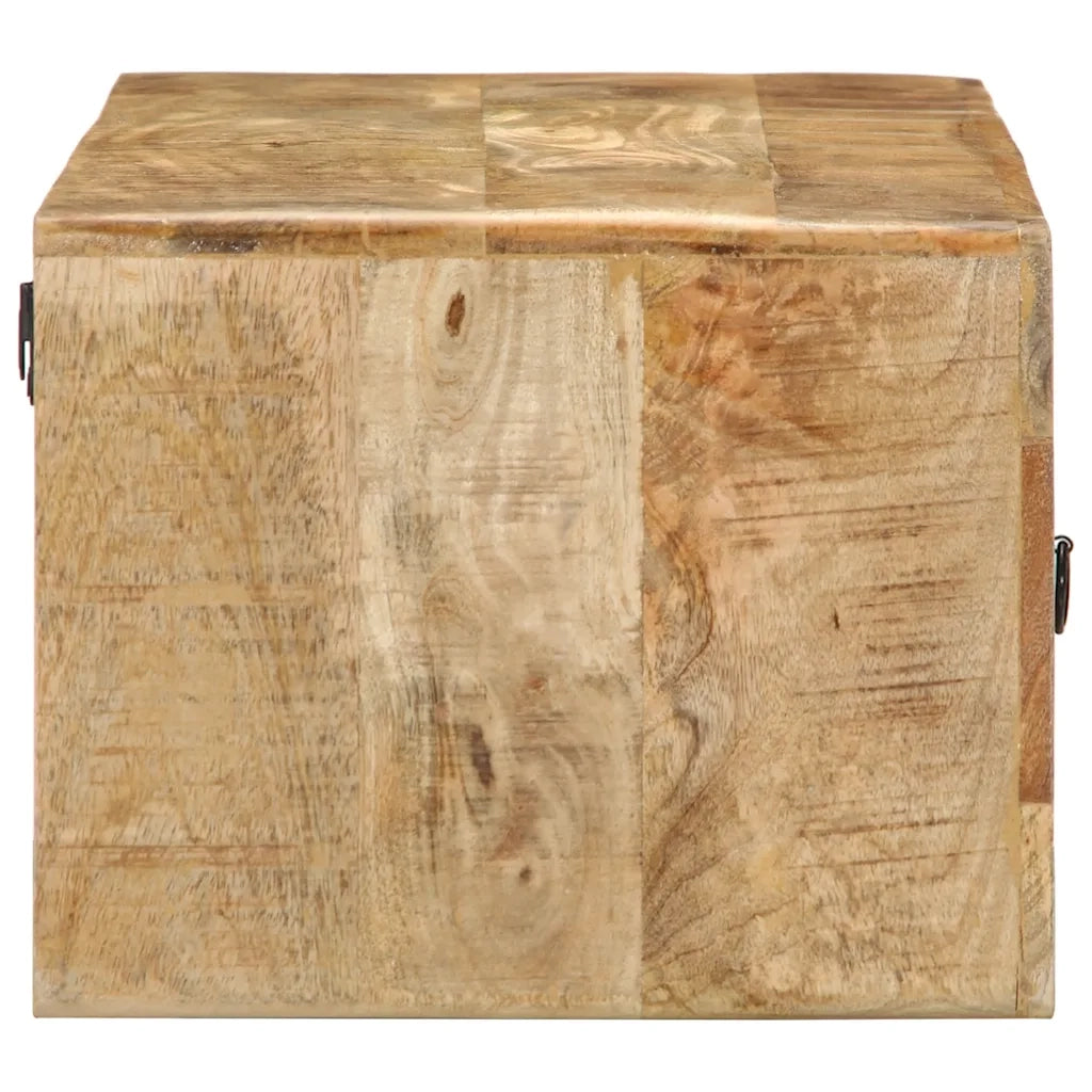 Mobile TV a Parete-Mobile TV a Muro 100x32x25 cm Legno Grezzo Massello di Mango 933120