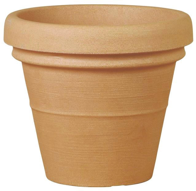 Vaso Ø70x58 cm in Polietilene Doppio Bordo 70 Anticato