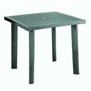 Trade Shop - Tavolo In Plastica Da Giardino Tavola Quadrata Verde 80x75xh72cm Resistente 020353 -