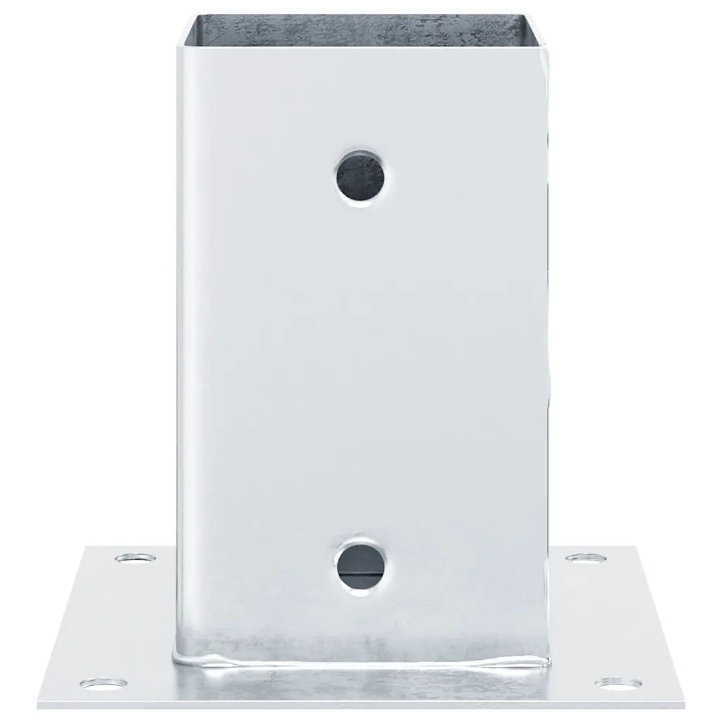 vidaXL Basi per Pali Quadrate 4 pz Argento 91x91 mm in Acciaio Zincato