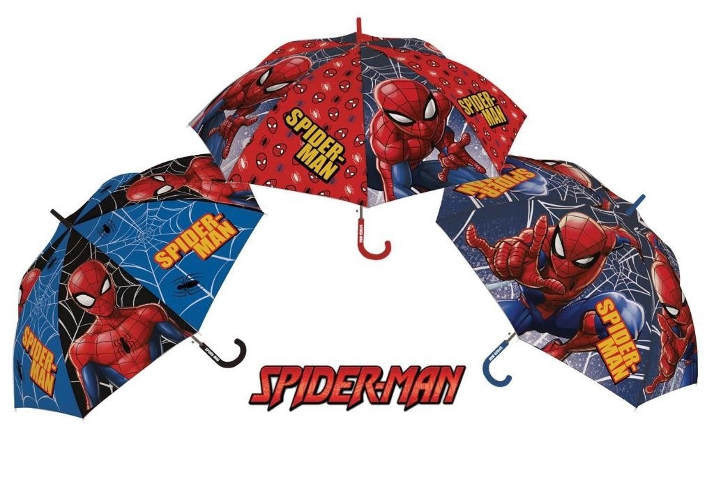 1 Pezzo Ombrello da Pioggia Baby Automatico Marverl Spiderman 3 Decori