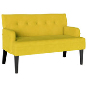 Panca Chesterfield Giallo 112 x 65,5 x 75 cm Velluto CFW2735988