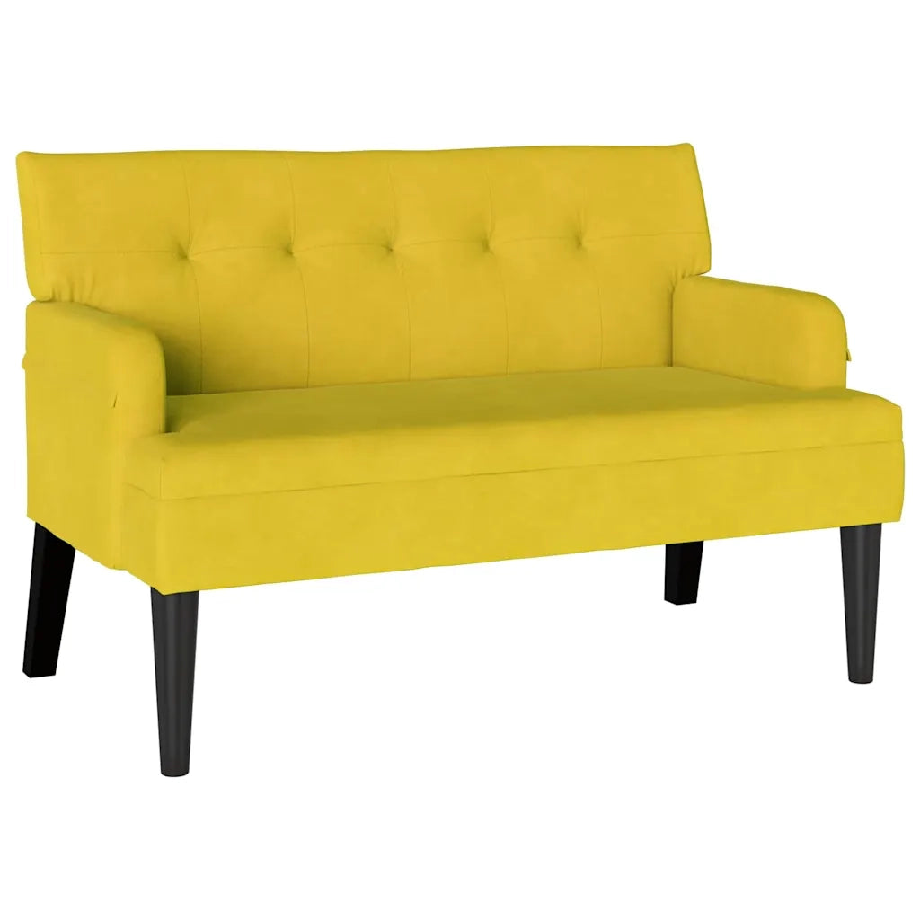 Panca Chesterfield Giallo 112 x 65,5 x 75 cm Velluto CFW2735988
