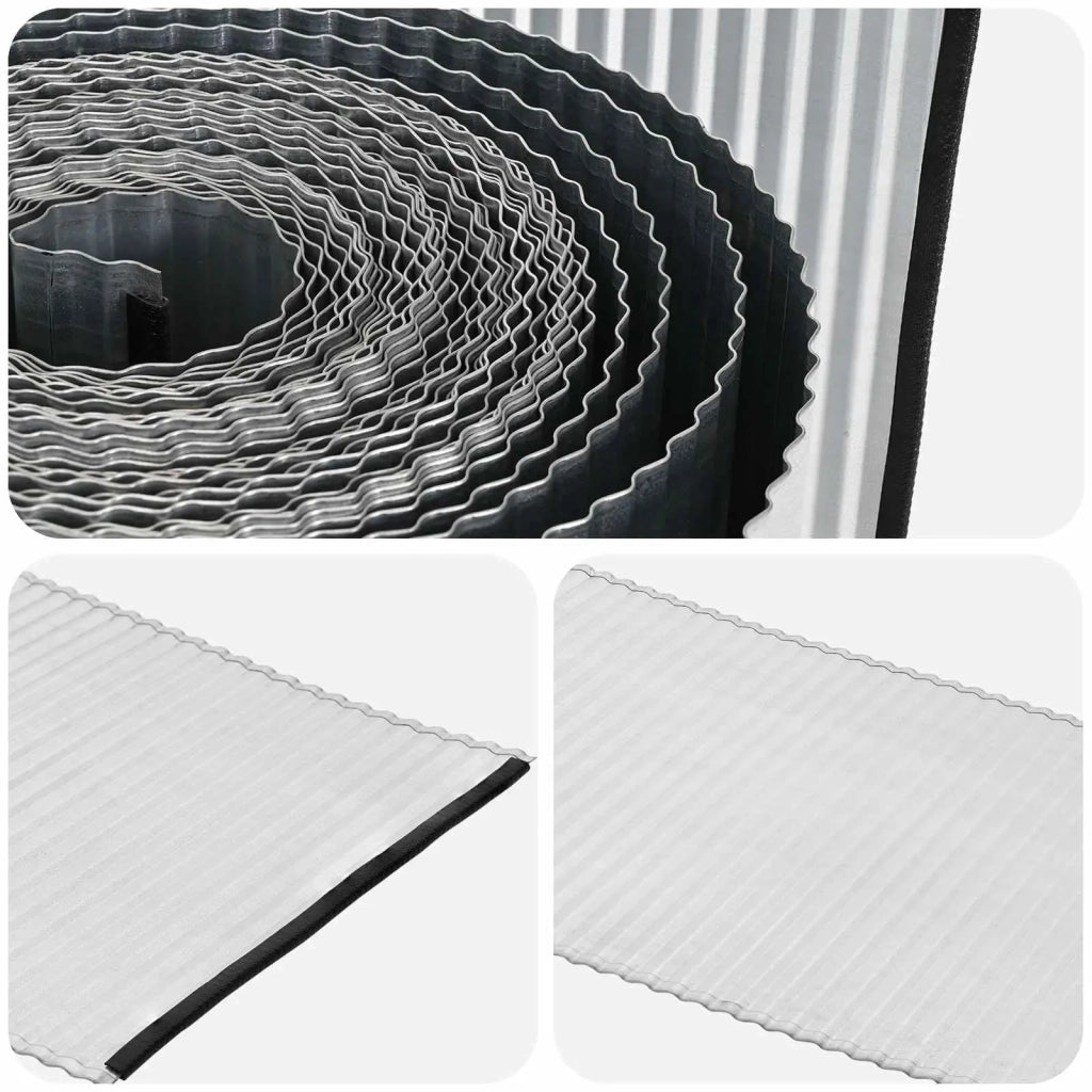 Bordura per Prato 10 m x 15 cm Acciaio zincato Argento 42030319