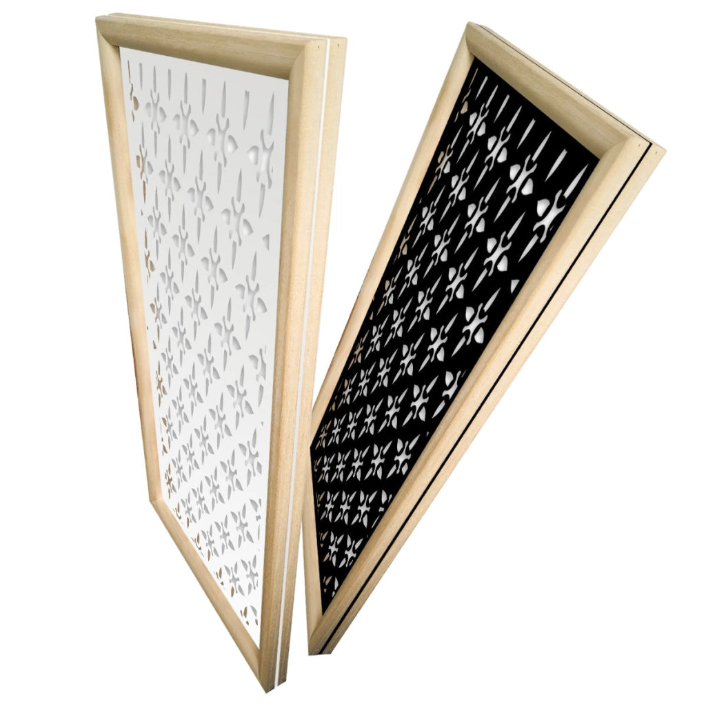 ZED - Moduli Decorativi in Legno e PVC Misura: 73x148 cm, Colore: nero