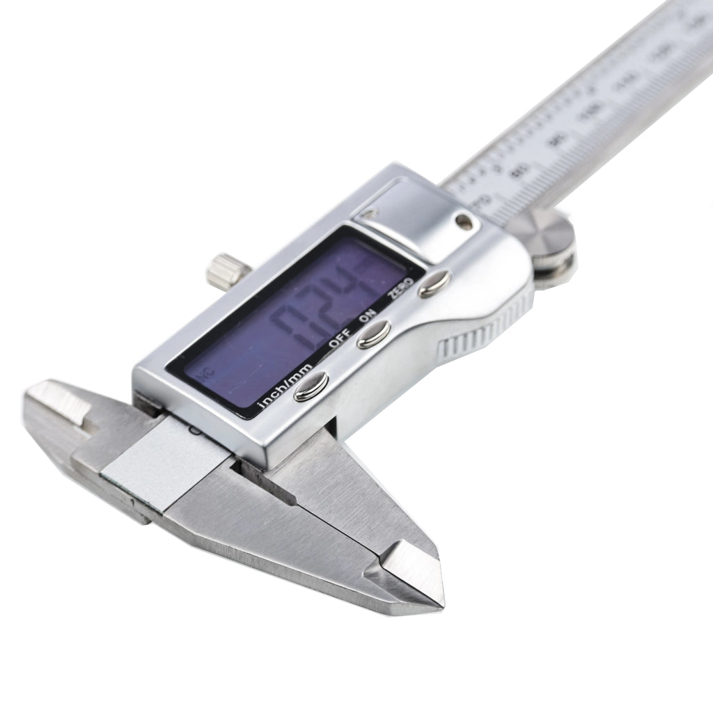 Calibro Elettronica Professionale Rosfix – Display LCD Grande, Acciaio Inox | Precisione 0.01 mm, 0-150 mm