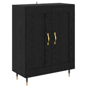Credenza | Madia | Buffet da pranzo | Armadio da pranzo Rovere Nero 69,5 x 34 x 90 cm Legno multistrato