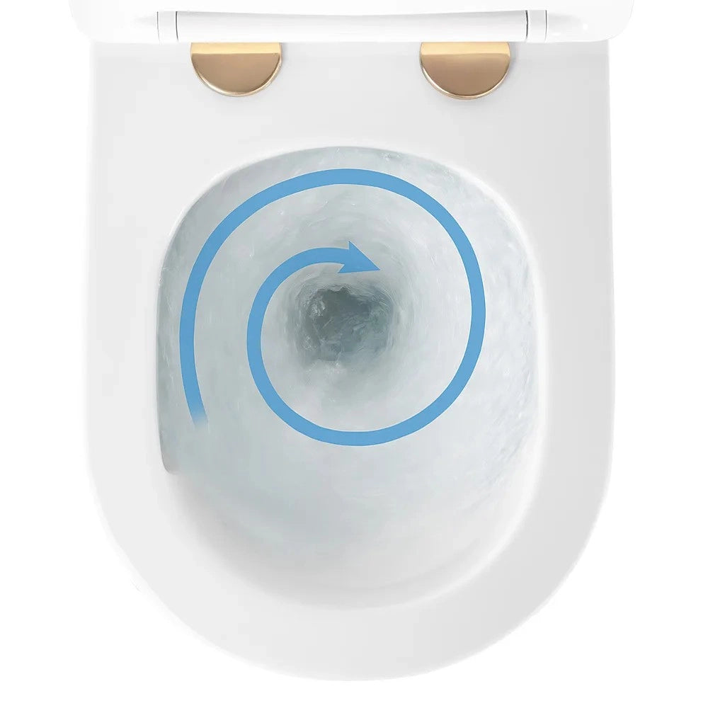 Vaso Wc Sospeso Rea Carlo Mini Tornado Nfq Gold White