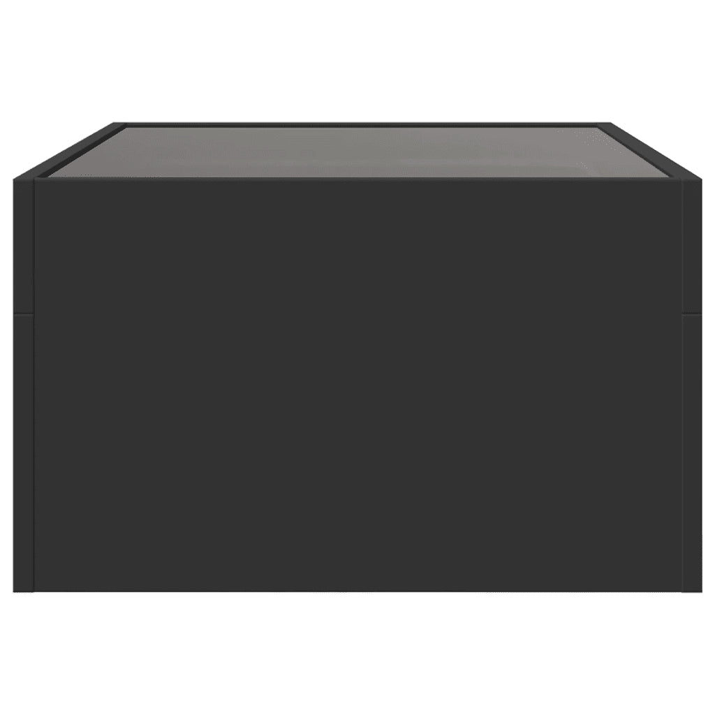 Tavolino da Salotto con LED Infinity Nero 70x50x30 cm 847610
