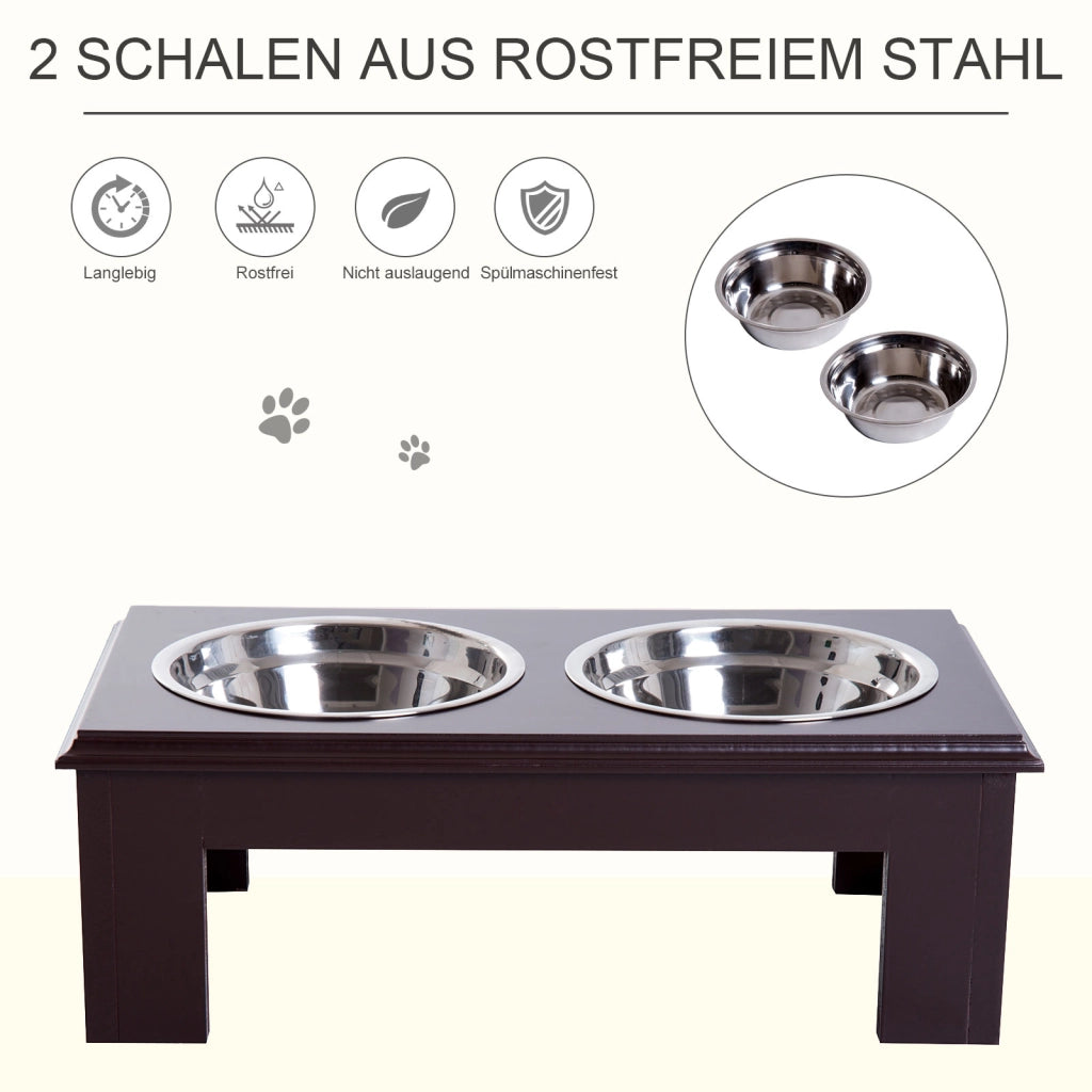 Ciotola per Cani Elevata con 2 Ciotole in Acciaio Inox 900ml ¨C Minimal ¨C 2x900ml