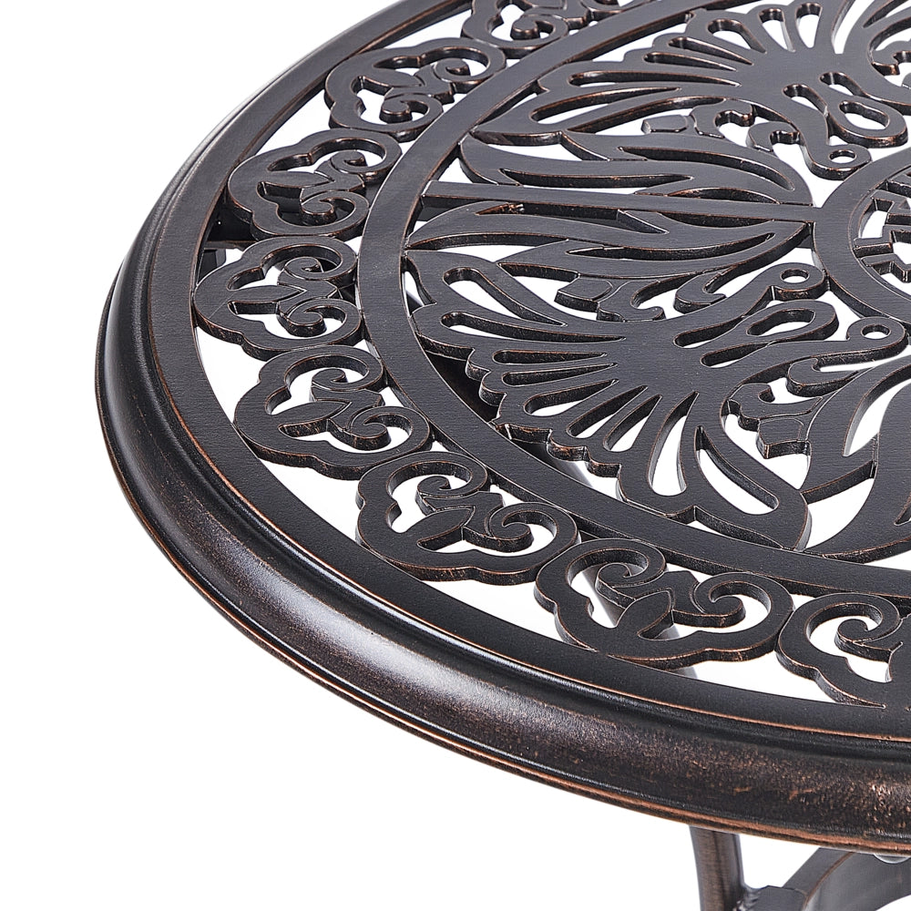 Set da giardino Bistro Tavolo e sedie in metallo marrone in stile vintage per esterni