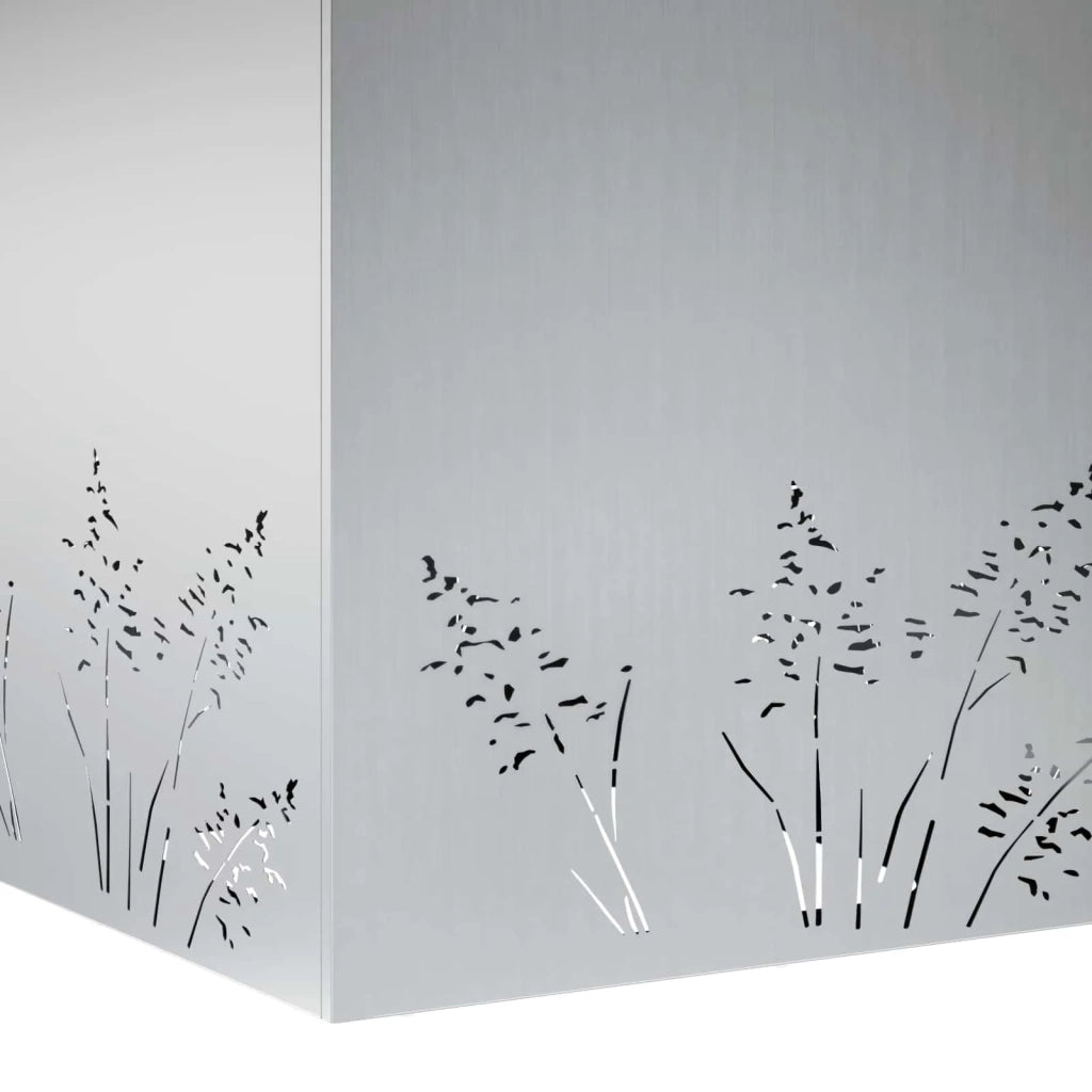 Vaso da giardino 2 pz Argento 50 x 50 x 49 cm Acciaio zincato 8005803