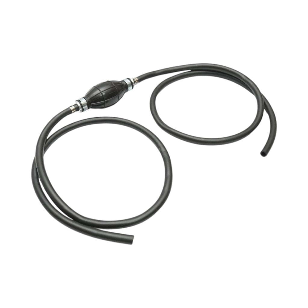 Pompa di adescamento manuale diritta con tubo nero e valvola unidirezionale – Ø 8 mm
