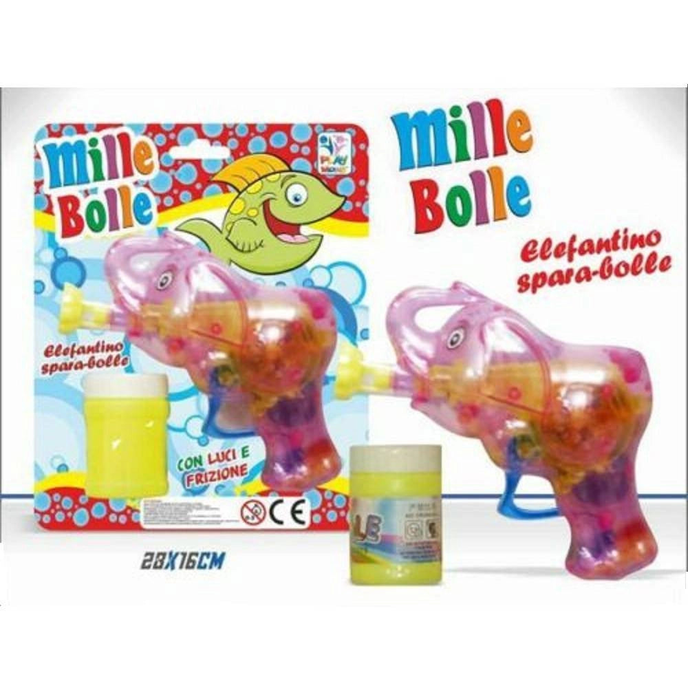 Trade Shop - Pistola Bolle Di Sapone Elefantino Giocattolo Gioco Bambini Sparabolle + Flacone -