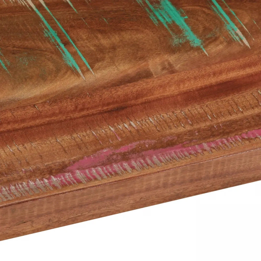 Piano Tavolo 100x80x3,8 cm Rettangolare in Massello di Recupero