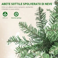 Albero di Natale 210 cm Illuminato con 350 Luci Bianche e Colorate, 9 Modalità di Illuminazione