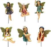 6 Pezzi di Ornamenti da Giardino - Fiori Fee - Decorazioni per Fiori - Accessori per Giardino - Figurine Miniatture di Fee per Hars - Decorazione per Casa - Piante
