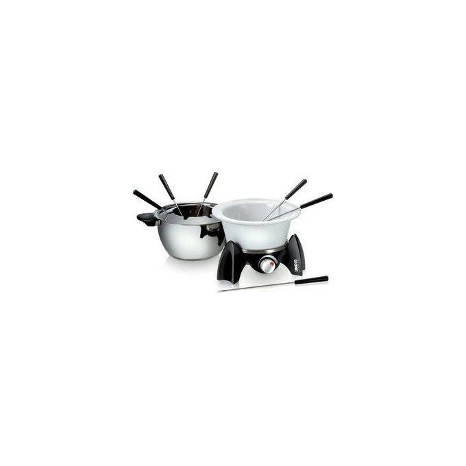 Unold 48615 Set per Fonduta Elettrica 6 Persone 0.8 L 500 W Acciaio Inossidabile Ceramica colore Nero
