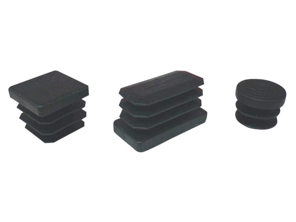 PUNTALE ALETTATO TONDO 25 MM PLASTICA NERO- 200,0 pz